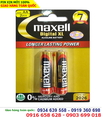 Pin Alkaline AA 1.5v Maxell LR6(W)XL2B _Made in Indonesia